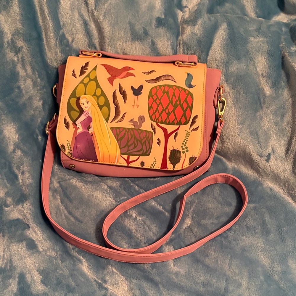 Loungefly Pink Illustrated Crossbody Bag